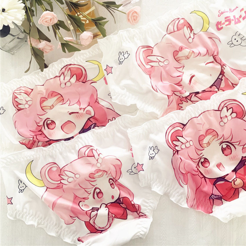 Anime White Ruffle Panties for Trans Women detail image 1