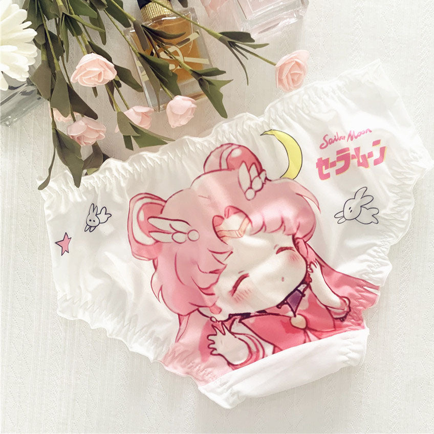 Anime White Ruffle Panties for Trans Women detail image 5