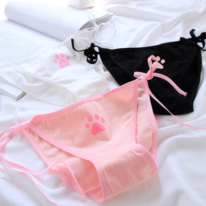 Cat Paw String Panties for Trans Women detail image 1
