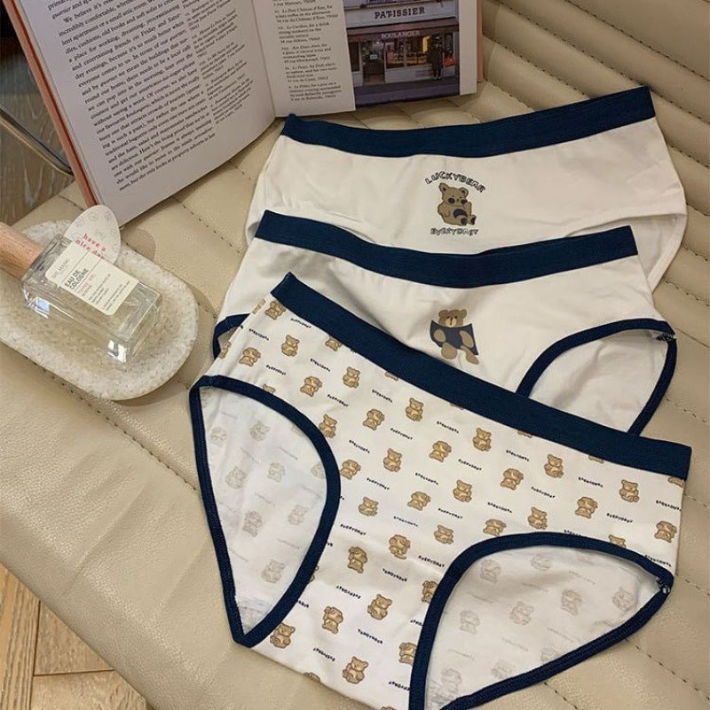 Cotton Bear Print Panties for Trans Women detail image 1