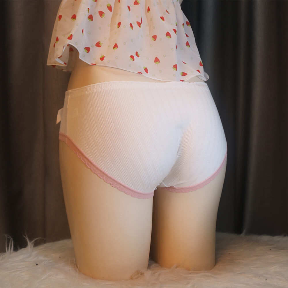 Cotton Silicone Front Panties with Bow for Trans Women detail image 3
