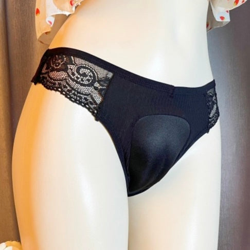 Cotton with Lace Cameltoe Panties for Trans Women