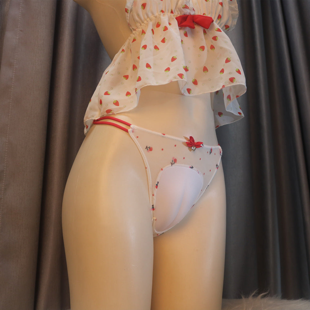 Cute Print Tucking Gaff Thong Panties for Trans Women detail image 3