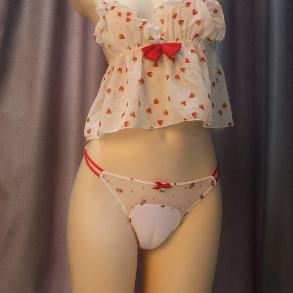 Cute Print Tucking Gaff Thong Panties for Trans Women detail image 5