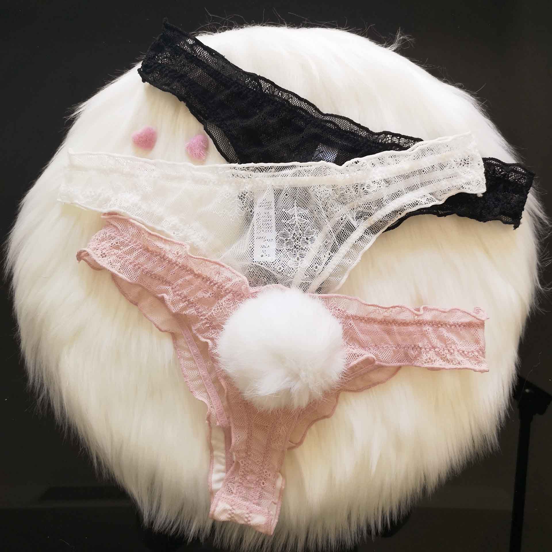 Lace Bunny Panties for Trans Women detail image 1