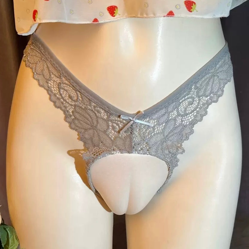 Low Waist Lace Cameltoe Panties for Trans Women detail image 4