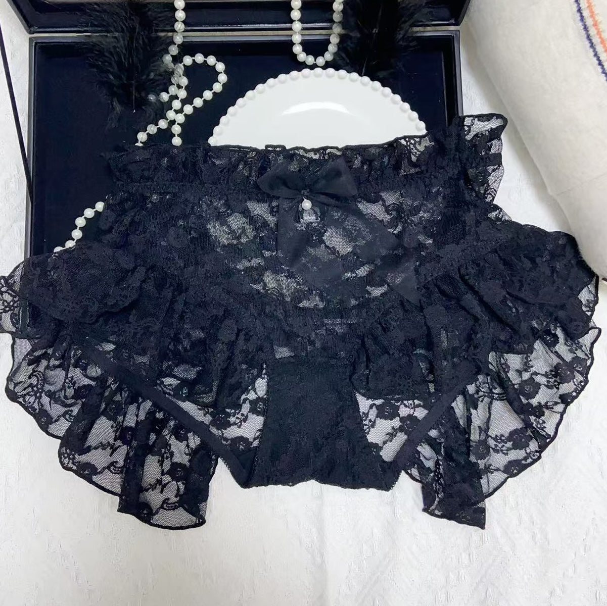 Plus Size Lolita Lace Panties for Trans Women detail image 4