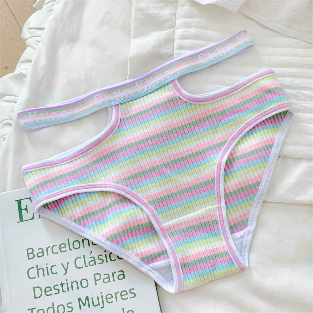 Rainbow Stripe Panties for Trans Women detail image 2