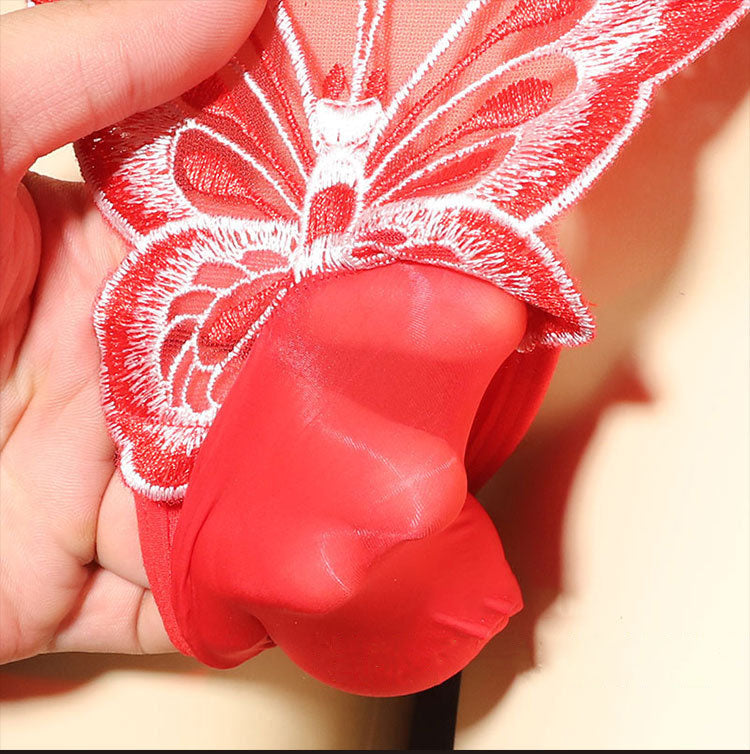 Sexy Butterfly Pouch Thong Panties for Trans Women detail image 4