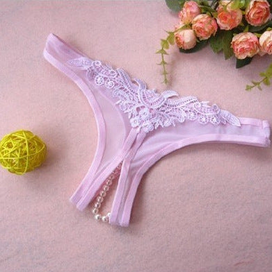 Sexy Crotchless Pearl Thong for Trans Women detail image 3