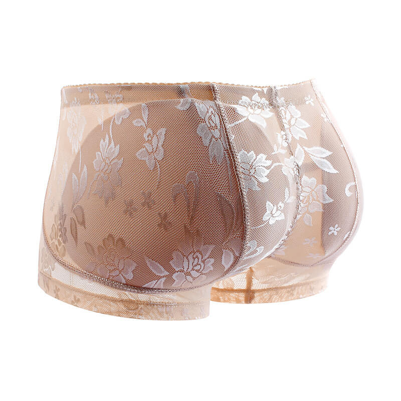 Sexy Floral Butt Lifter Boyshort Panties for Trans Women