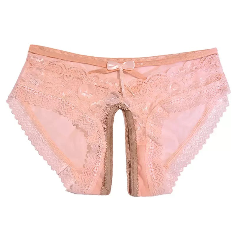Sexy Lace Cutout Crotchless Panties for Trans Women detail image 5