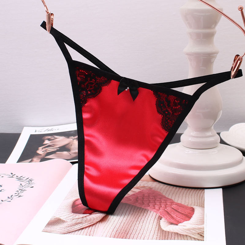 Sexy Satin Thong Panties for Trans Women