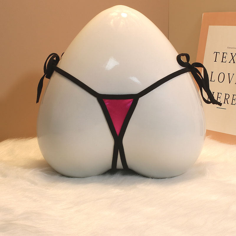 Sexy Tie Side Satin Crotchless Thong for Trans Women detail image 12