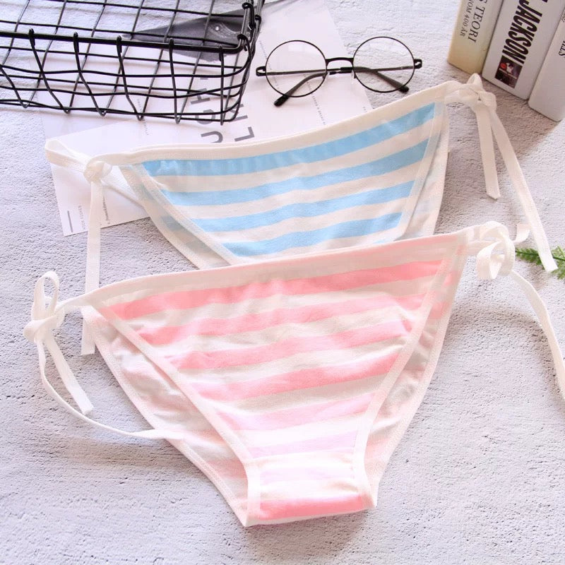 Stripe String Panties for Trans Women detail image 1