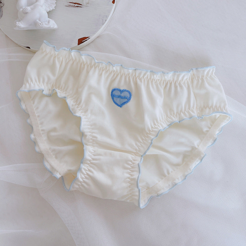 White Heart Print Panties for Trans Women detail image 4